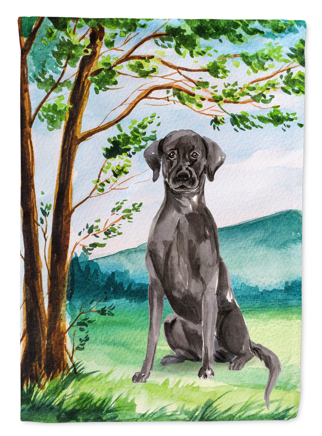 Under the Tree Black Labrador Garden Flag Mailbox Decorative Yard Banner Outside Patio Artwork for Flower Beds, Garden Size, Multicolor