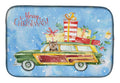 Merry Christmas Norwich Terrier Dish Drying Mat Absorbent Dish Drying Mat Pad for Kitchen Counter Dish Drainer Mat for Countertop, 14 x 21", Multicolor
