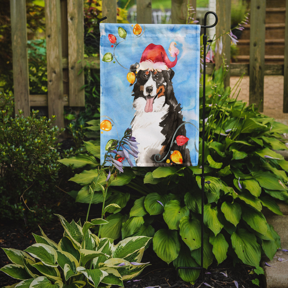 Christmas Lights Bernese Mountain Dog Garden Flag Mailbox Decorative Yard Banner Outside Patio Artwork for Flower Beds, Garden Size, Multicolor