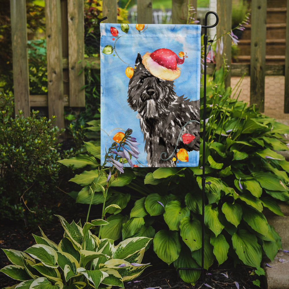 Christmas Lights Bouvier des Flandres Garden Flag Mailbox Decorative Yard Banner Outside Patio Artwork for Flower Beds, Garden Size, Multicolor