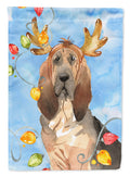 Christmas Lights Bloodhound Garden Flag Mailbox Decorative Yard Banner Outside Patio Artwork for Flower Beds, Garden Size, Multicolor