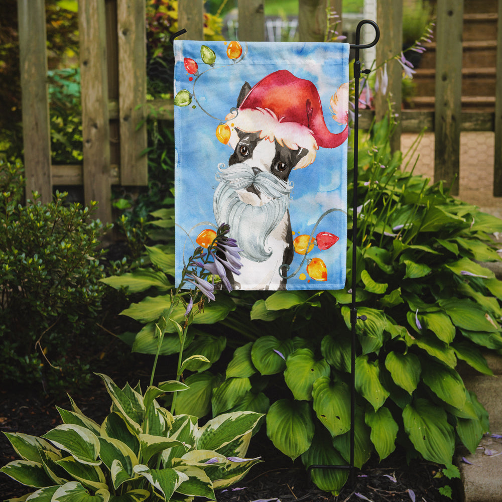 Christmas Lights Boston Terrier Garden Flag Mailbox Decorative Yard Banner Outside Patio Artwork for Flower Beds, Garden Size, Multicolor