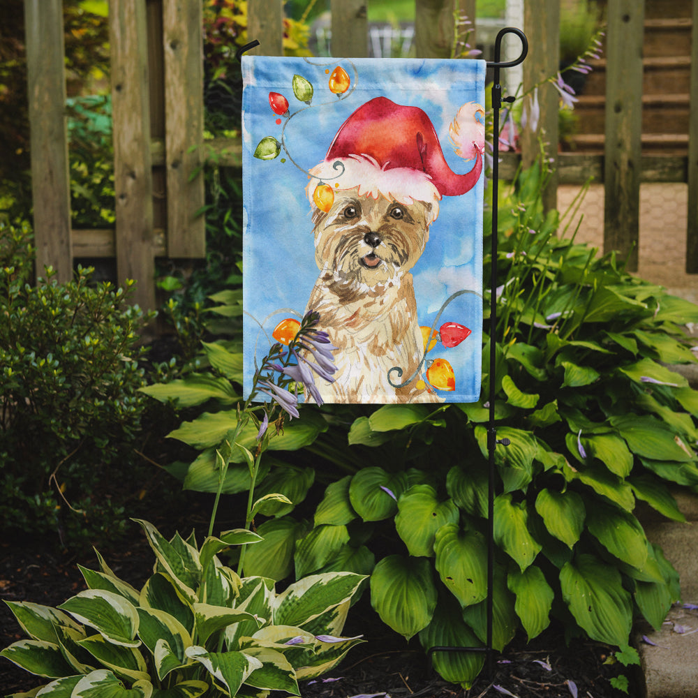 Christmas Lights Cairn Terrier Garden Flag Mailbox Decorative Yard Banner Outside Patio Artwork for Flower Beds, Garden Size, Multicolor