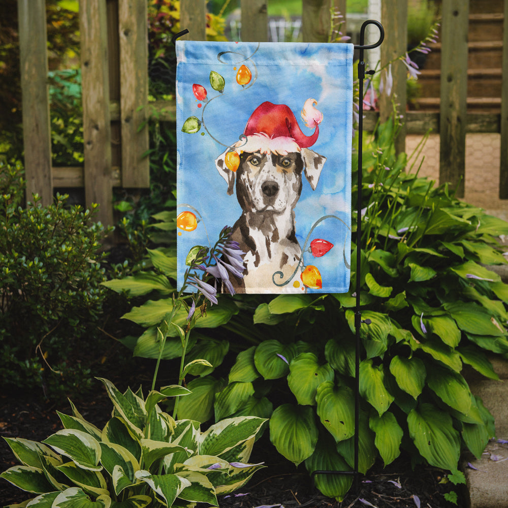 Christmas Lights Catahoula Leopard Dog Garden Flag Mailbox Decorative Yard Banner Outside Patio Artwork for Flower Beds, Garden Size, Multicolor