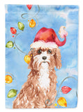 Christmas Lights Cavapoo Garden Flag Mailbox Decorative Yard Banner Outside Patio Artwork for Flower Beds, Garden Size, Multicolor