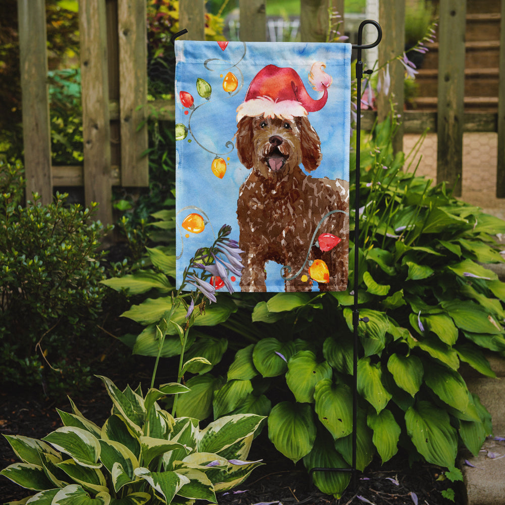 Christmas Lights Labradoodle Garden Flag Mailbox Decorative Yard Banner Outside Patio Artwork for Flower Beds, Garden Size, Multicolor