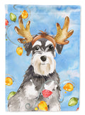 Christmas Lights Schnauzer Garden Flag Mailbox Decorative Yard Banner Outside Patio Artwork for Flower Beds, Garden Size, Multicolor