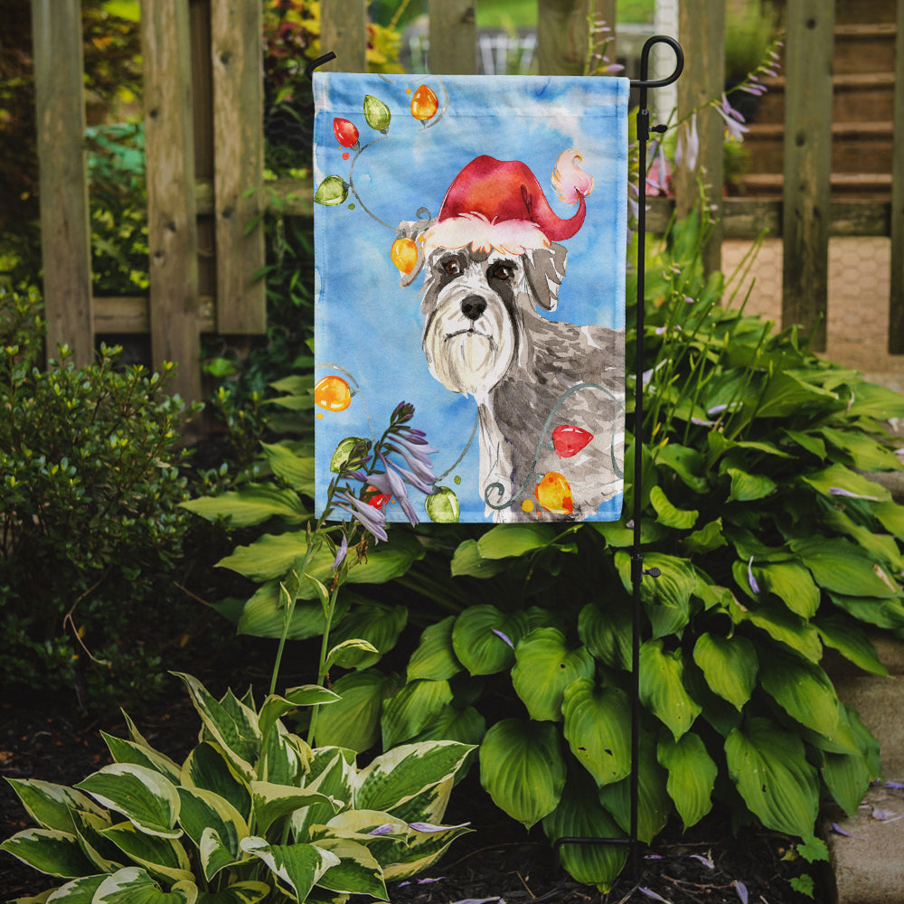 Christmas Lights Schnauzer #2 Garden Flag Mailbox Decorative Yard Banner Outside Patio Artwork for Flower Beds, Garden Size, Multicolor