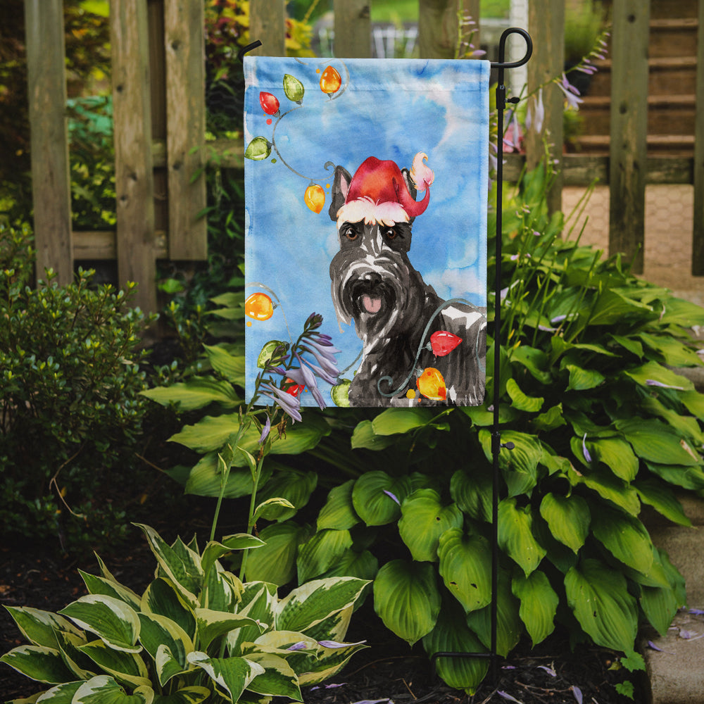 Christmas Lights Scottish Terrier Garden Flag Mailbox Decorative Yard Banner Outside Patio Artwork for Flower Beds, Garden Size, Multicolor