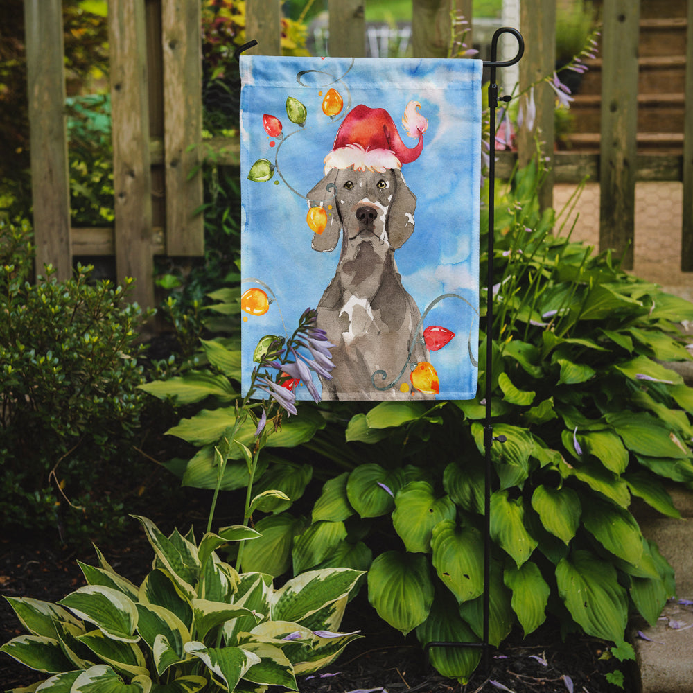 Christmas Lights Weimaraner Garden Flag Mailbox Decorative Yard Banner Outside Patio Artwork for Flower Beds, Garden Size, Multicolor
