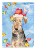 Christmas Lights Welsh Terrier Garden Flag Mailbox Decorative Yard Banner Outside Patio Artwork for Flower Beds, Garden Size, Multicolor
