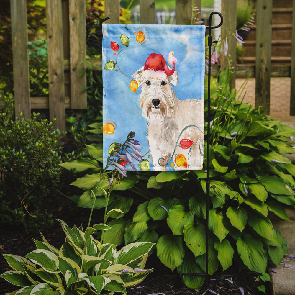 Christmas Lights Wheaten Terrier Garden Flag Mailbox Decorative Yard Banner Outside Patio Artwork for Flower Beds, Garden Size, Multicolor