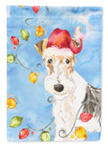 Christmas Lights Fox Terrier Garden Flag Mailbox Decorative Yard Banner Outside Patio Artwork for Flower Beds, Garden Size, Multicolor