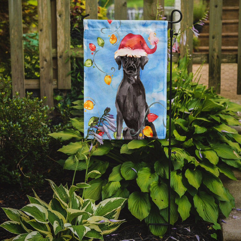 Christmas Lights Black Labrador Retriever Garden Flag Mailbox Decorative Yard Banner Outside Patio Artwork for Flower Beds, Garden Size, Multicolor