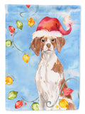 Christmas Lights Brittany Spaniel Garden Flag Mailbox Decorative Yard Banner Outside Patio Artwork for Flower Beds, Garden Size, Multicolor