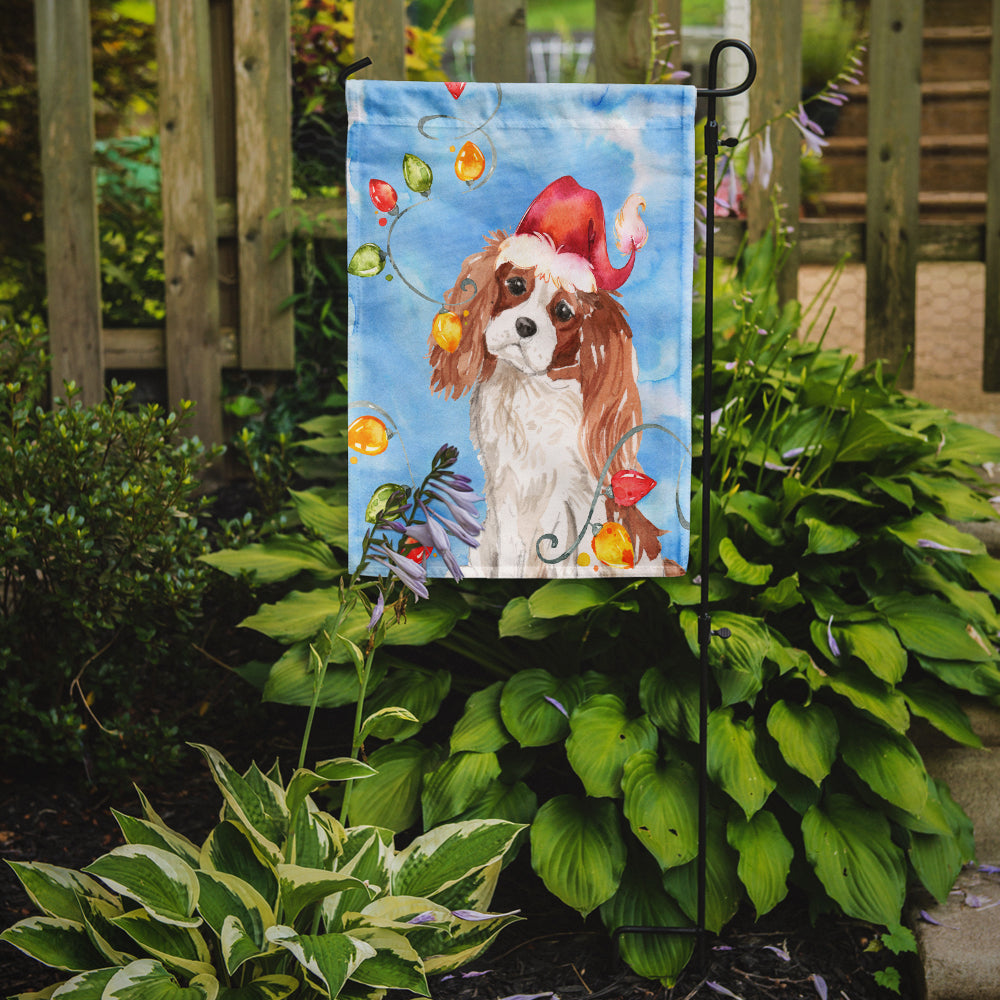 Christmas Lights Blenheim Cavalier Spaniel Garden Flag Mailbox Decorative Yard Banner Outside Patio Artwork for Flower Beds, Garden Size, Multicolor