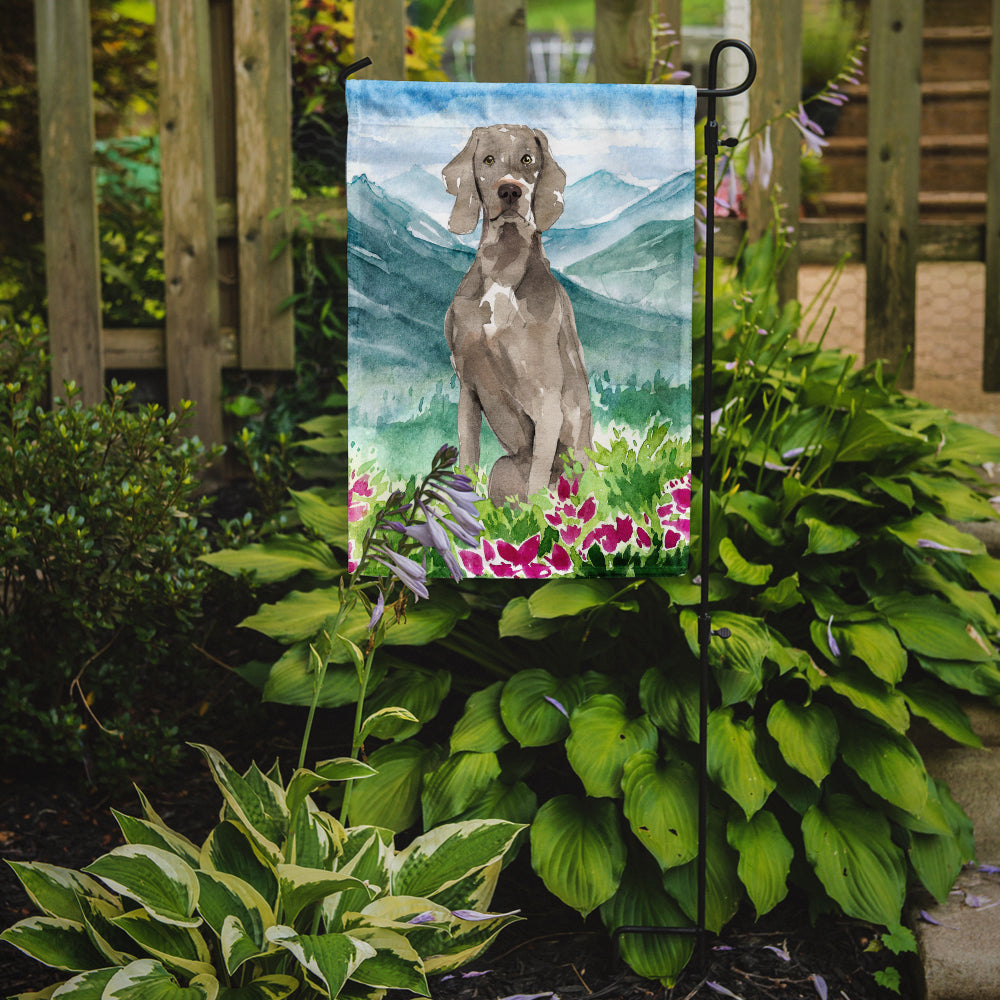 Mountian Flowers Weimaraner Garden Flag Mailbox Decorative Yard Banner Outside Patio Artwork for Flower Beds, Garden Size, Multicolor