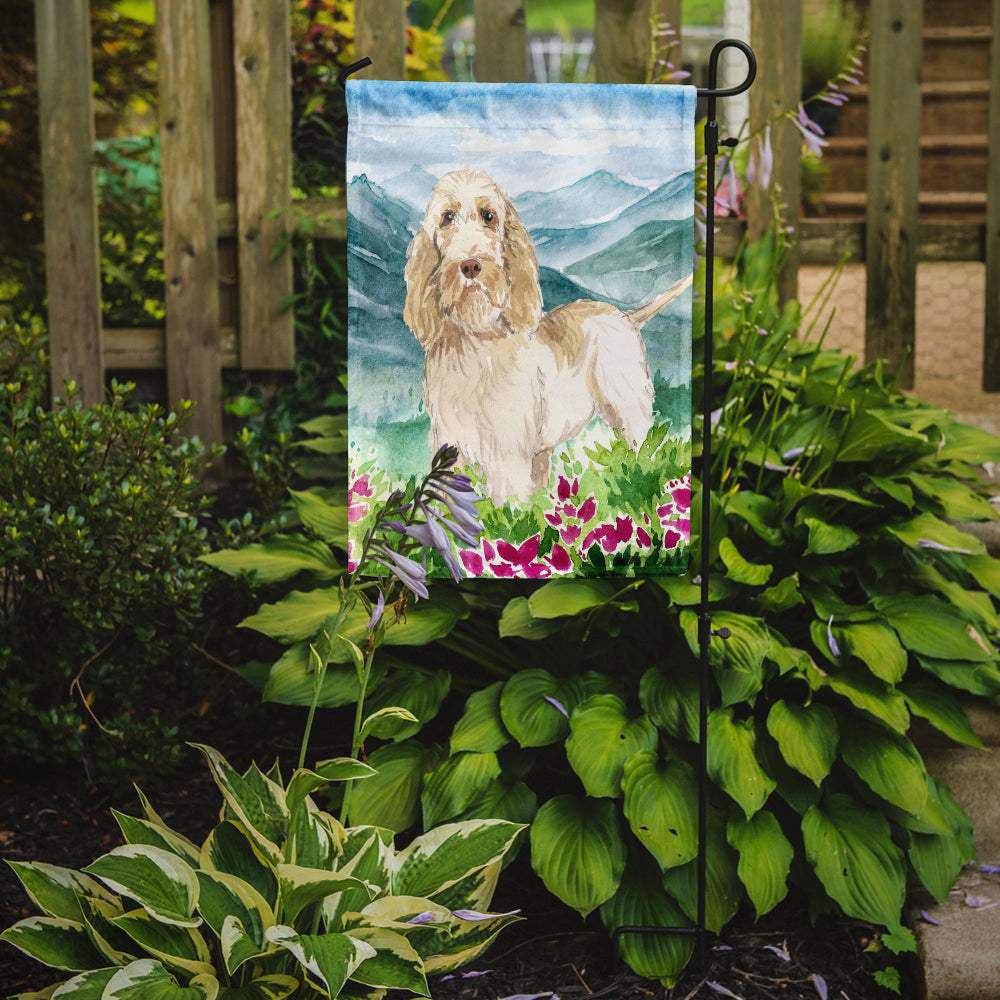 Mountian Flowers Spinone Italiano Garden Flag Mailbox Decorative Yard Banner Outside Patio Artwork for Flower Beds, Garden Size, Multicolor
