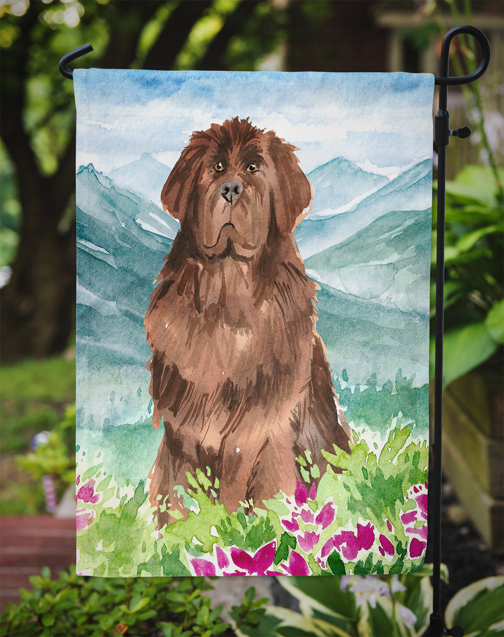 Mountain Flowers Newfoundland Garden Flag Mailbox Decorative Yard Banner Outside Patio Artwork for Flower Beds, Garden Size, Multicolor