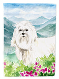 Mountain Flowers Maltese Garden Flag Mailbox Decorative Yard Banner Outside Patio Artwork for Flower Beds, Garden Size, Multicolor