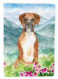 Mountain Flowers Boxer Garden Flag Mailbox Decorative Yard Banner Outside Patio Artwork for Flower Beds, Garden Size, Multicolor