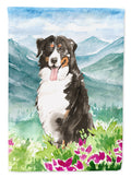 Mountain Flowers Bernese Mountain Dog Garden Flag Mailbox Decorative Yard Banner Outside Patio Artwork for Flower Beds, Garden Size, Multicolor