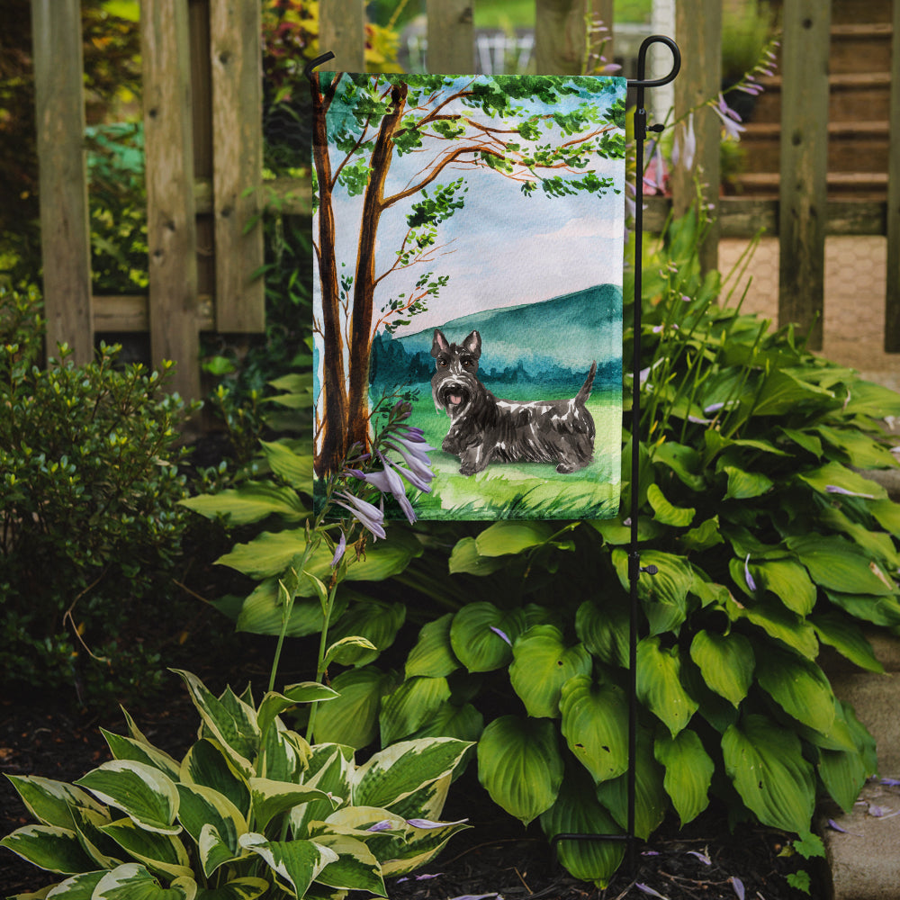 Under the Tree Scottish Terrier Garden Flag Mailbox Decorative Yard Banner Outside Patio Artwork for Flower Beds, Garden Size, Multicolor