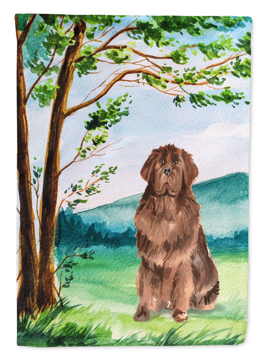 Under the Tree Newfoundland Garden Flag Mailbox Decorative Yard Banner Outside Patio Artwork for Flower Beds, Garden Size, Multicolor