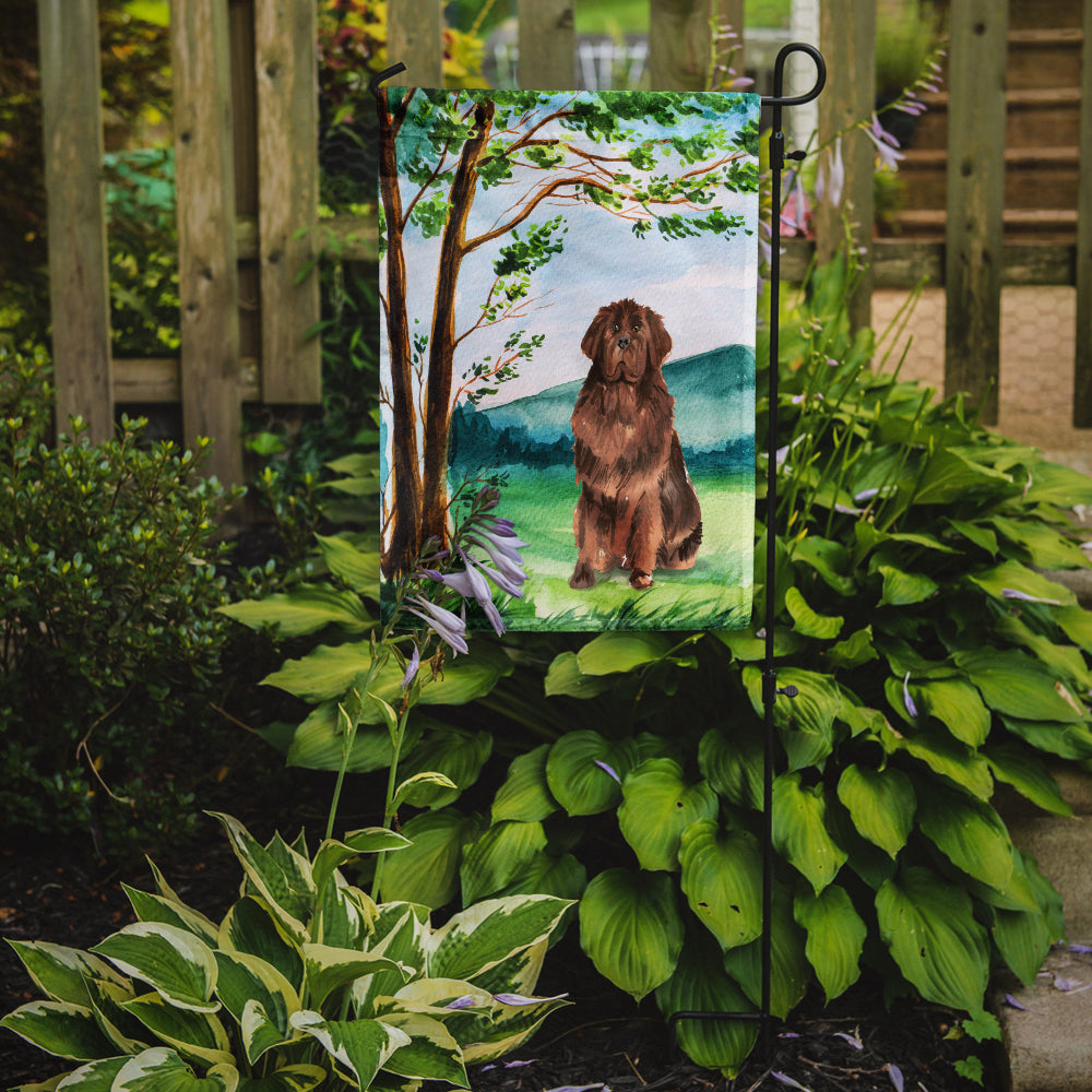 Under the Tree Newfoundland Garden Flag Mailbox Decorative Yard Banner Outside Patio Artwork for Flower Beds, Garden Size, Multicolor