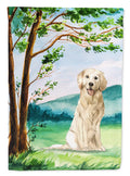 Under the Tree Golden Retriever Garden Flag Mailbox Decorative Yard Banner Outside Patio Artwork for Flower Beds, Garden Size, Multicolor