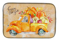 Fall Harvest Silver Poodle Dish Drying Mat Absorbent Dish Drying Mat Pad for Kitchen Counter Dish Drainer Mat for Countertop, 14 x 21", Multicolor