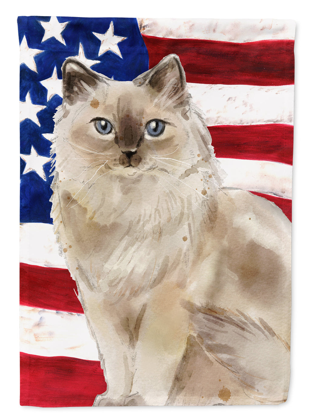 Ragdoll American Flag Garden Flag Mailbox Decorative Yard Banner Outside Patio Artwork for Flower Beds, Garden Size, Multicolor