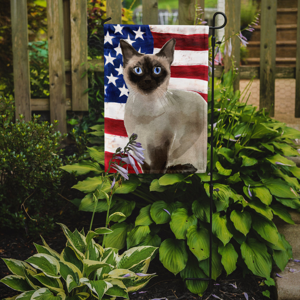 Siamese American Flag Garden Flag Mailbox Decorative Yard Banner Outside Patio Artwork for Flower Beds, Garden Size, Multicolor