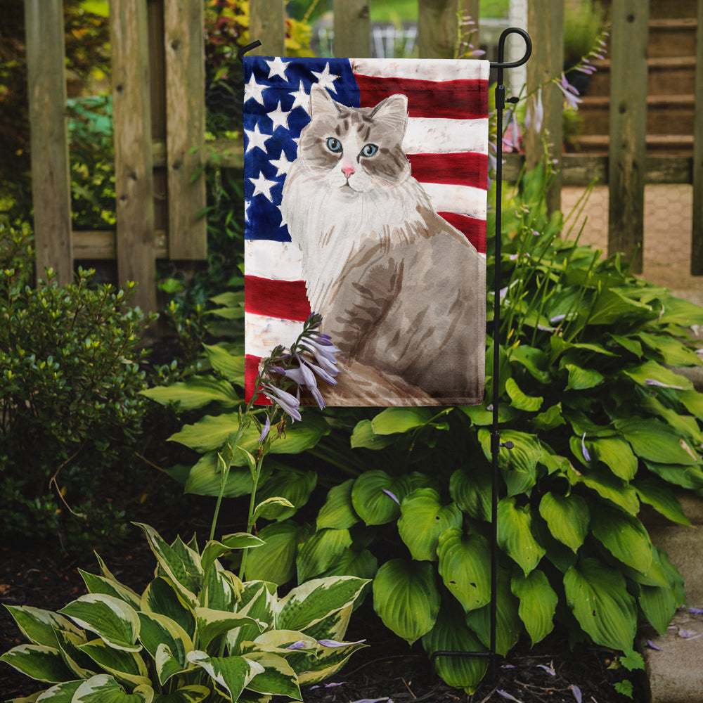 Siberian American Flag Garden Flag Mailbox Decorative Yard Banner Outside Patio Artwork for Flower Beds, Garden Size, Multicolor