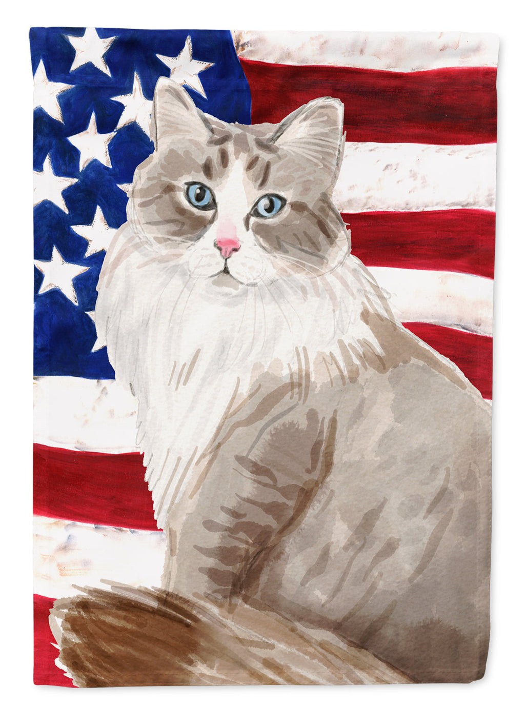 Siberian American Flag Garden Flag Mailbox Decorative Yard Banner Outside Patio Artwork for Flower Beds, Garden Size, Multicolor