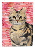 American Shorthair Brown Tabby Cat Love Garden Flag Mailbox Decorative Yard Banner Outside Patio Artwork for Flower Beds, Garden Size, Multicolor