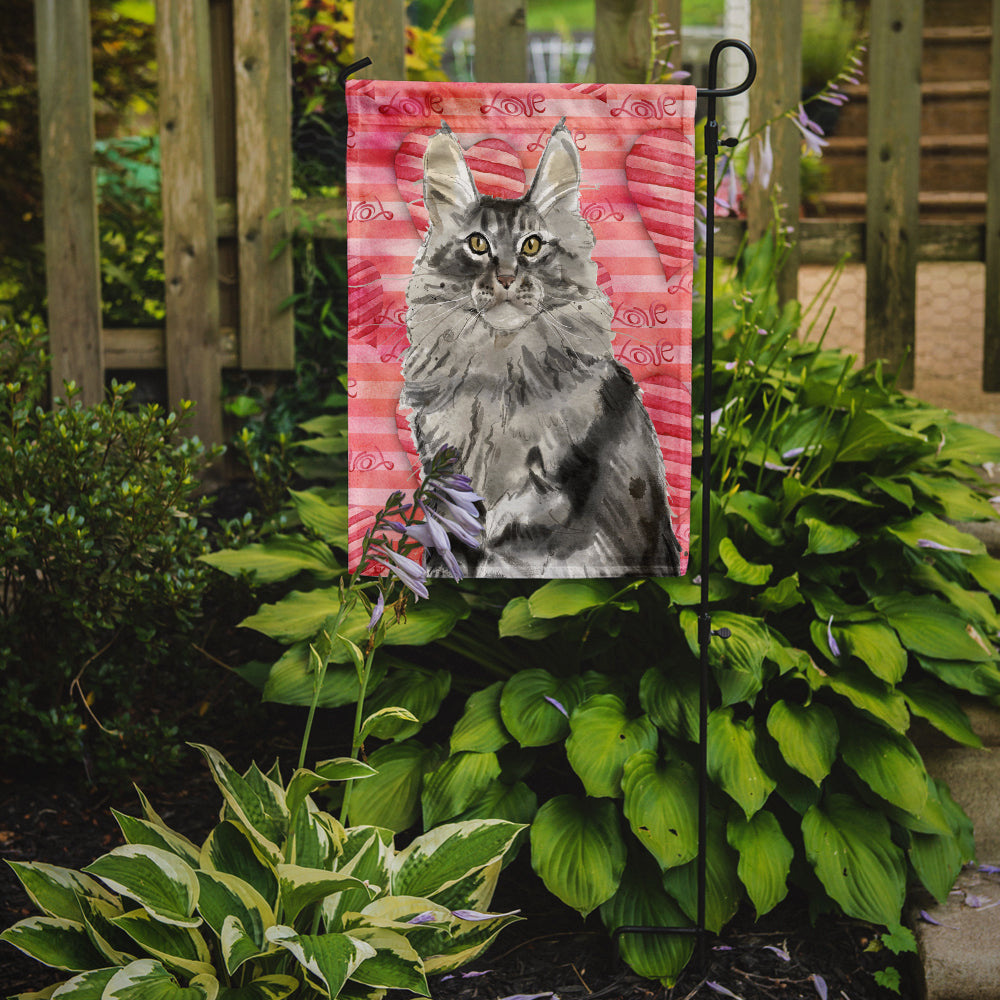 Maine Coon Cat Love Garden Flag Mailbox Decorative Yard Banner Outside Patio Artwork for Flower Beds, Garden Size, Multicolor