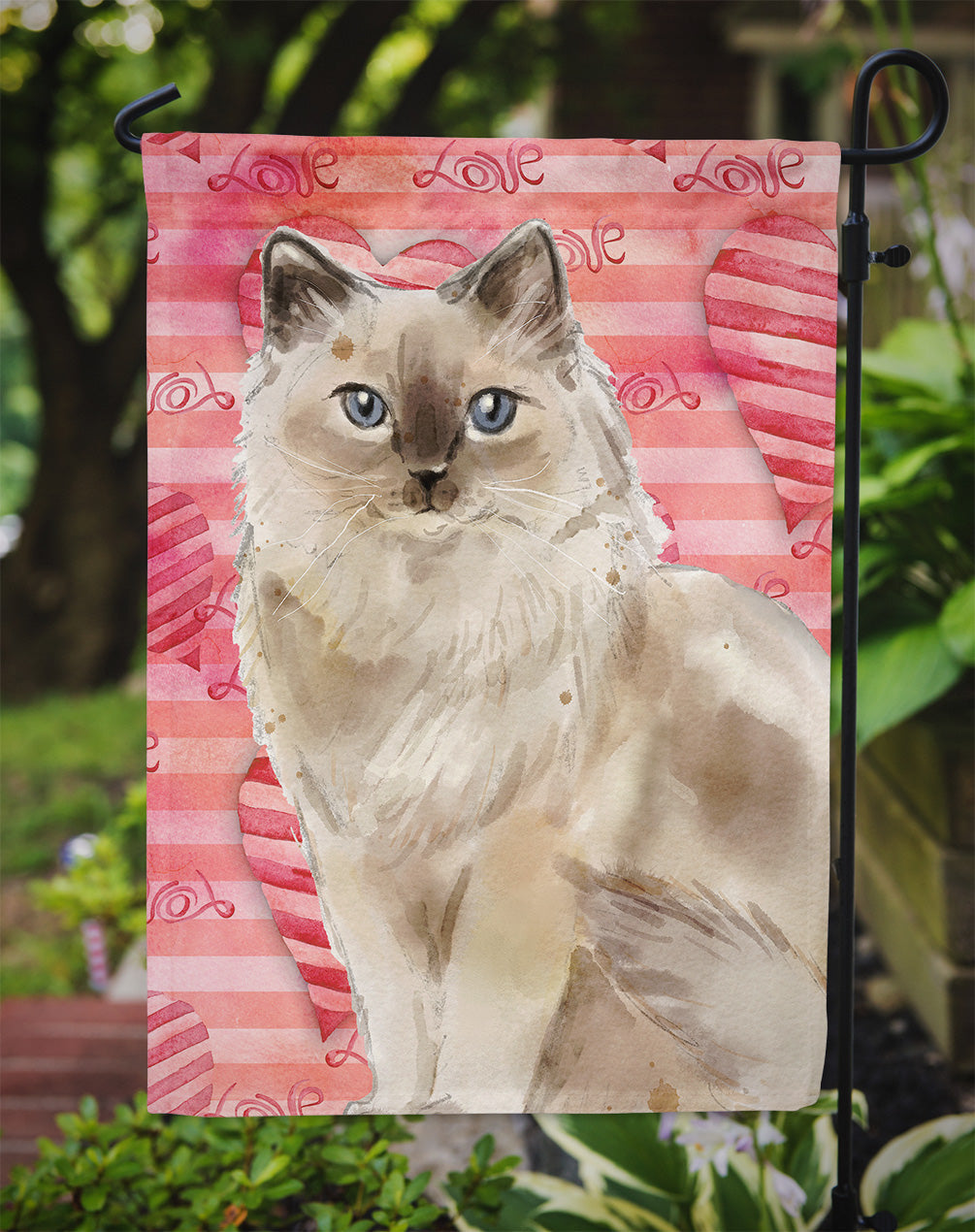 Ragdoll Cat Love Garden Flag Mailbox Decorative Yard Banner Outside Patio Artwork for Flower Beds, Garden Size, Multicolor