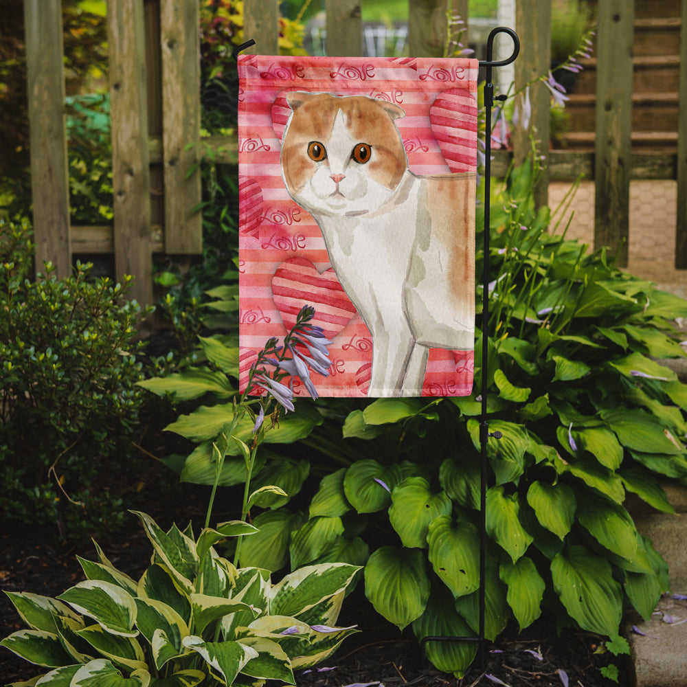 Scottish Fold Cat Love Garden Flag Mailbox Decorative Yard Banner Outside Patio Artwork for Flower Beds, Garden Size, Multicolor