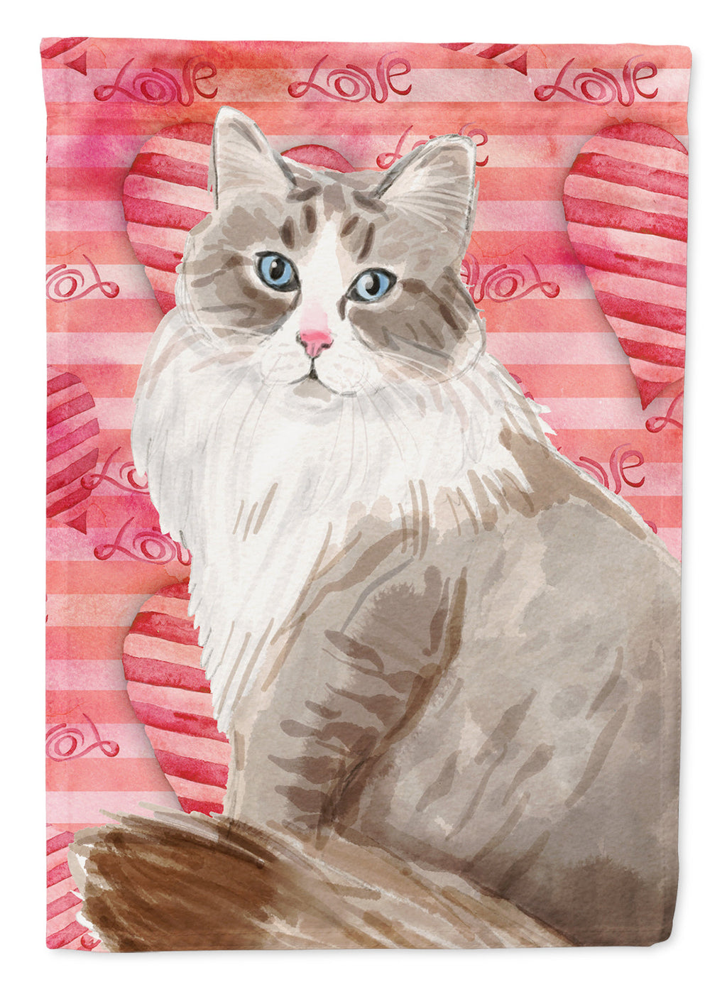 Siberian Cat Love Garden Flag Mailbox Decorative Yard Banner Outside Patio Artwork for Flower Beds, Garden Size, Multicolor