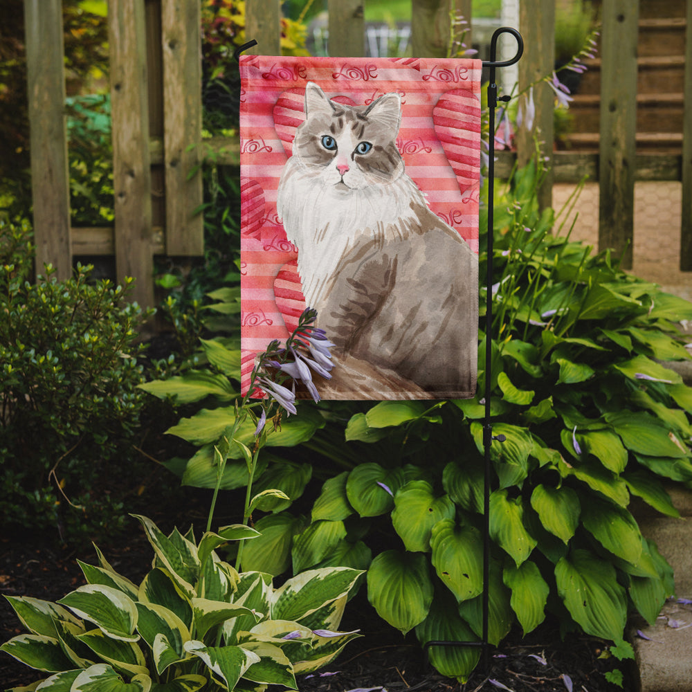 Siberian Cat Love Garden Flag Mailbox Decorative Yard Banner Outside Patio Artwork for Flower Beds, Garden Size, Multicolor