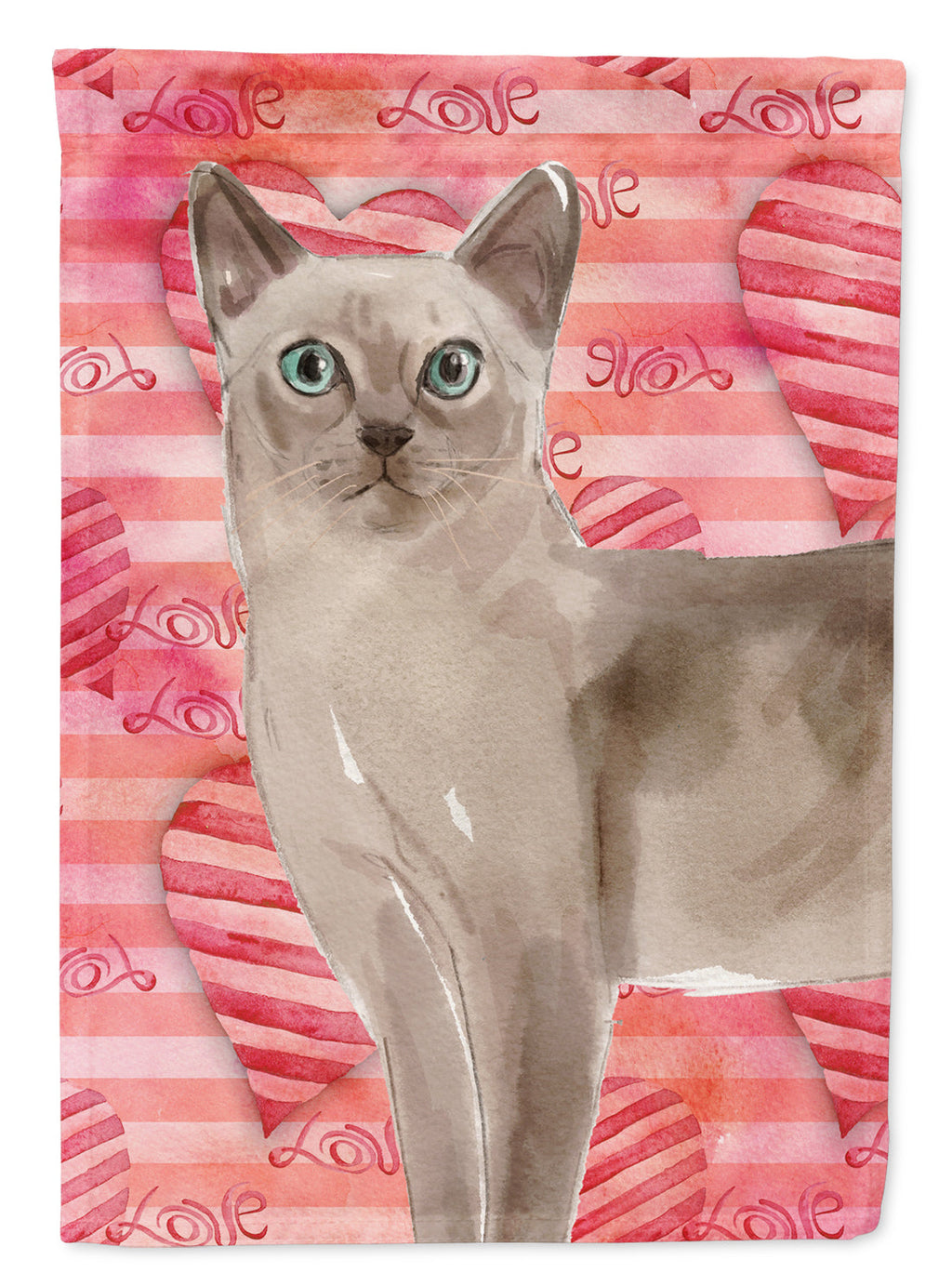 Tonkinese Cat Love Garden Flag Mailbox Decorative Yard Banner Outside Patio Artwork for Flower Beds, Garden Size, Multicolor
