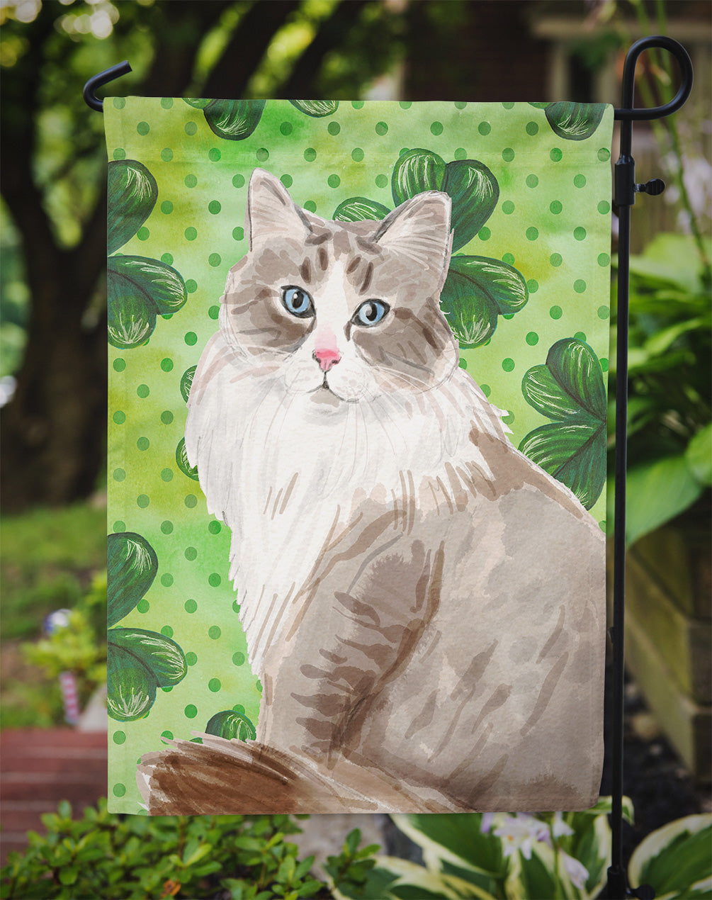 Siberian Shamrock Garden Flag Mailbox Decorative Yard Banner Outside Patio Artwork for Flower Beds, Garden Size, Multicolor