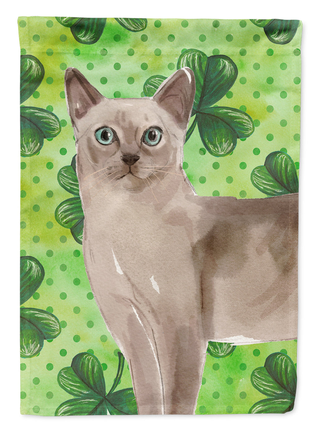 Tonkinese Shamrock Garden Flag Mailbox Decorative Yard Banner Outside Patio Artwork for Flower Beds, Garden Size, Multicolor