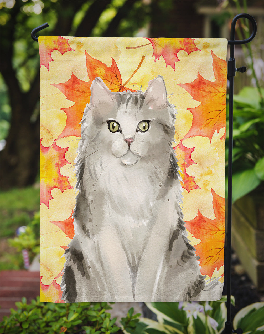 Ragamuffin Fall Leaves Garden Flag Mailbox Decorative Yard Banner Outside Patio Artwork for Flower Beds, Garden Size, Multicolor