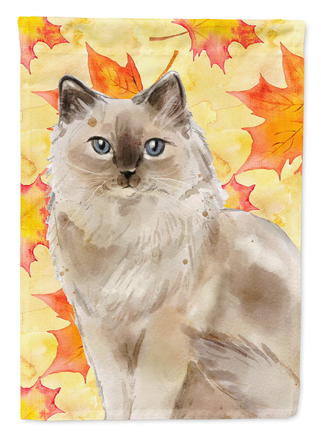 Ragdoll Fall Leaves Garden Flag Mailbox Decorative Yard Banner Outside Patio Artwork for Flower Beds, Garden Size, Multicolor