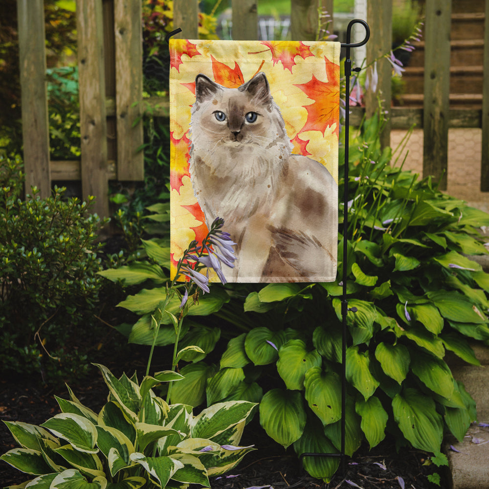 Ragdoll Fall Leaves Garden Flag Mailbox Decorative Yard Banner Outside Patio Artwork for Flower Beds, Garden Size, Multicolor