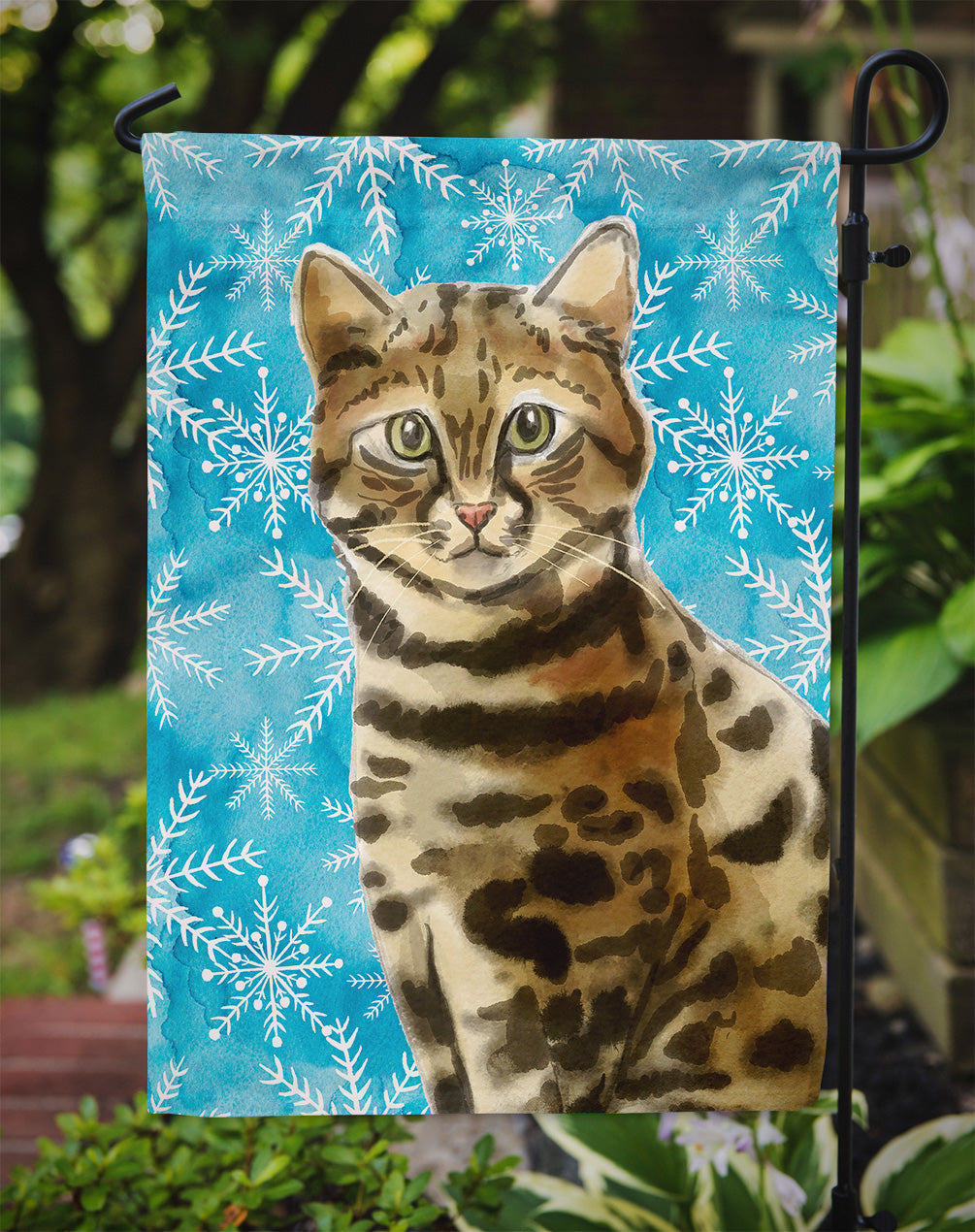 Bengal Winter Snowflake Garden Flag Mailbox Decorative Yard Banner Outside Patio Artwork for Flower Beds, Garden Size, Multicolor