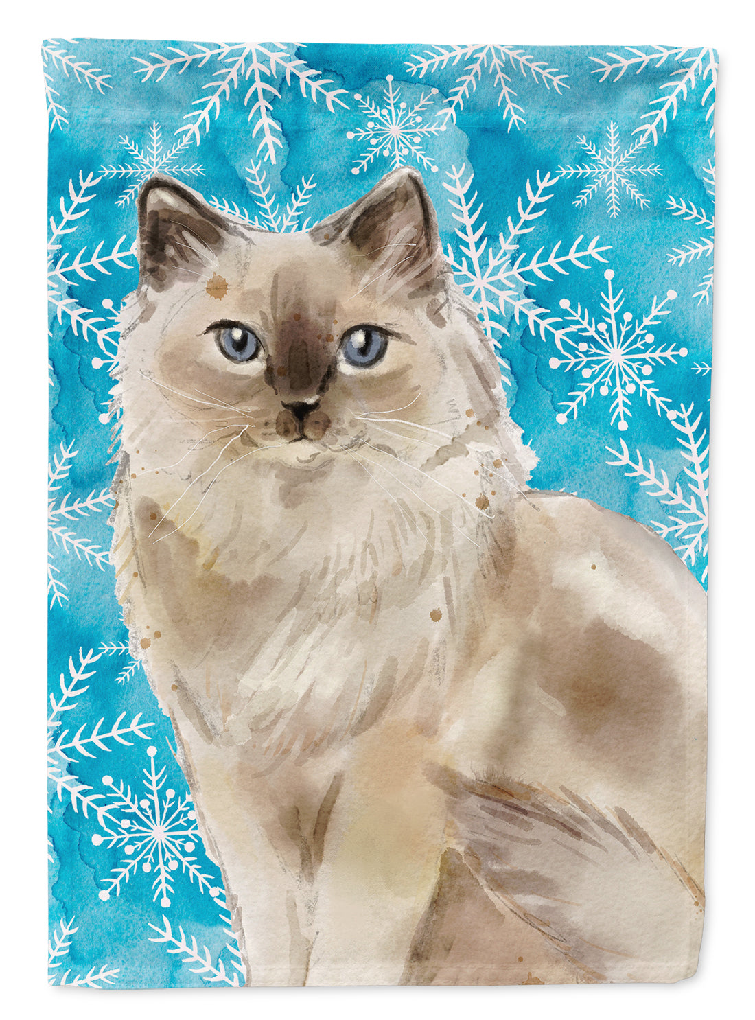 Ragdoll Winter Snowflake Garden Flag Mailbox Decorative Yard Banner Outside Patio Artwork for Flower Beds, Garden Size, Multicolor