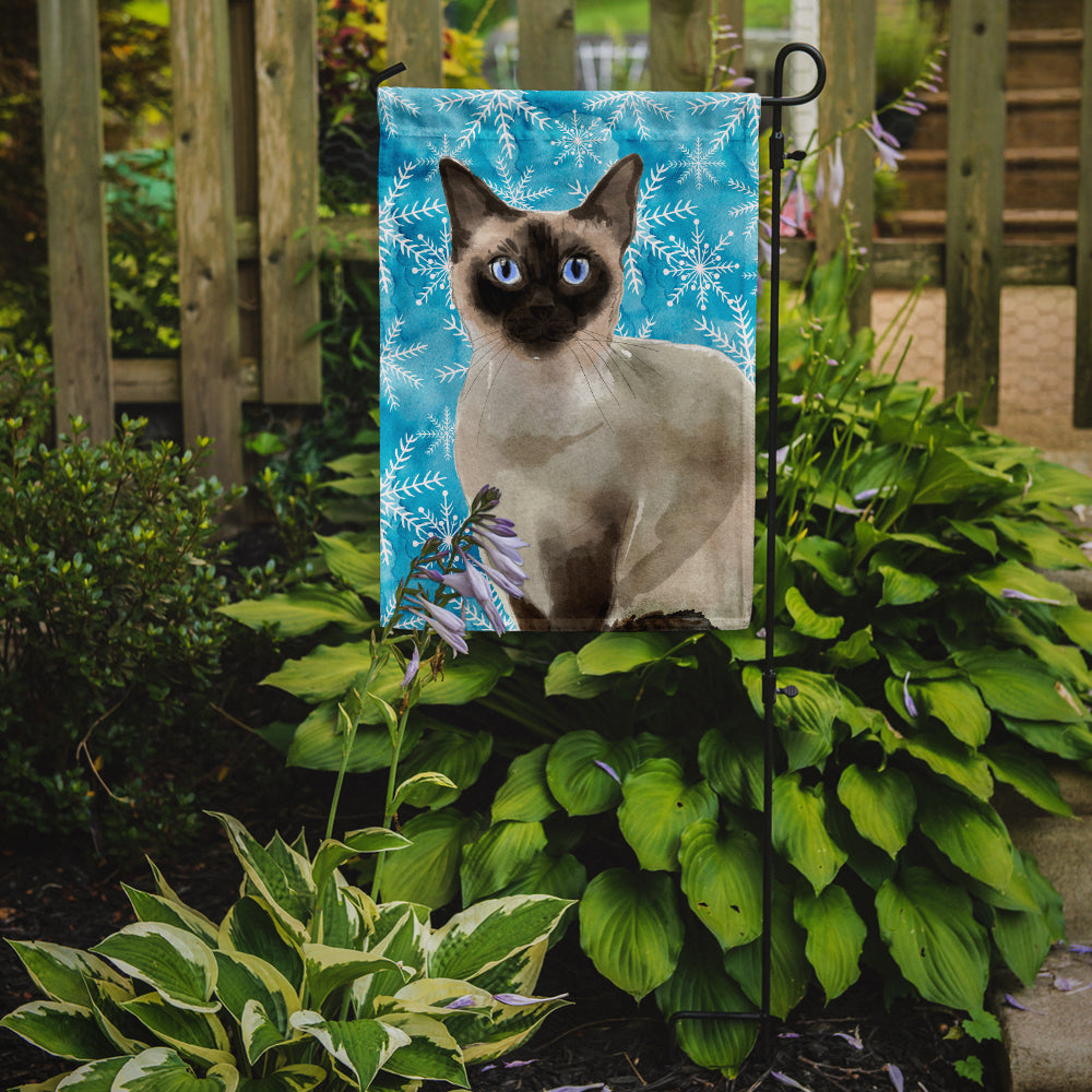 Siamese Winter Snowflake Garden Flag Mailbox Decorative Yard Banner Outside Patio Artwork for Flower Beds, Garden Size, Multicolor
